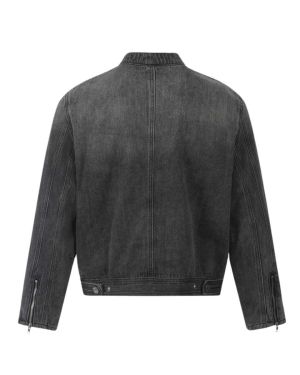 Cropped Distressed Washed Denim Jacket Manufacturer