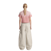 Light Tumble Monkey Wash Gradient Round Neck Cropped Short Sleeve T-Shirt