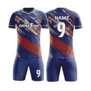 Men’s Breathable Short Sleeve Custom Football Uniform Soccer Jersey Set