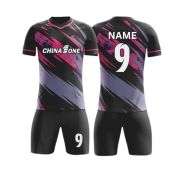 Men’s Breathable Short Sleeve Custom Football Uniform Soccer Jersey Set