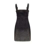 Women’s Vintage Washed Ombre Denim Cami Mini Dress