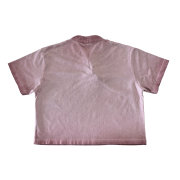 Inside-Out Tumble Washed Qipao Collar Short Sleeve Cropped T-Shirt