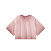 Inside-Out Tumble Washed Vintage Crew Neck Drop Shoulder Cropped T-Shirt