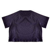 Inside-Out Tumble Washed Raglan Sleeve Round Neck Cropped T-Shirt