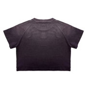 Light Tumble Monkey Wash Gradient Round Neck Cropped Short Sleeve T-Shirt