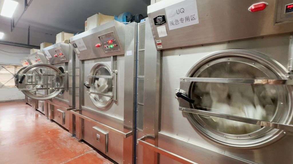 Industrial washing machines for garment pre-wash and shrinkage control at Newasia Garment