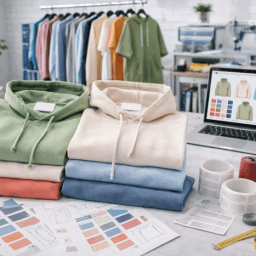 Hoodie manufacturing cost guide, covering fabric choice, color customization & bulk production pricing for brands.