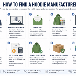 A step-by-step guide to source the right manufacturing partner for your hoodie brand.
