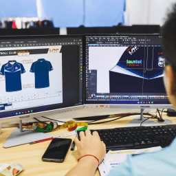 Sportswear design development process from concept sketches to finished apparel samples