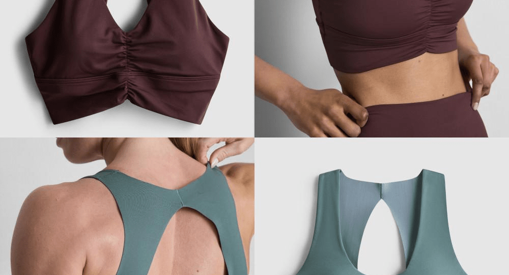 High-support encapsulation sports bra with molded cups for premium activewear performance