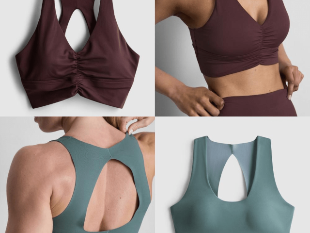 High-support encapsulation sports bra with molded cups for premium activewear performance