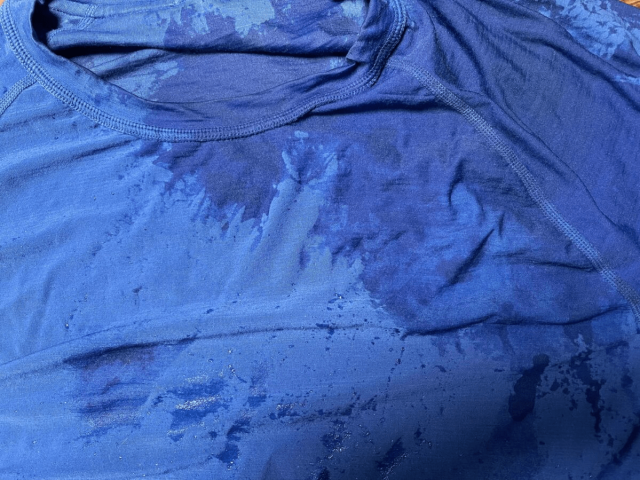 Close-up of moisture wicking fabric structure designed to transfer sweat and maintain wearing comfort