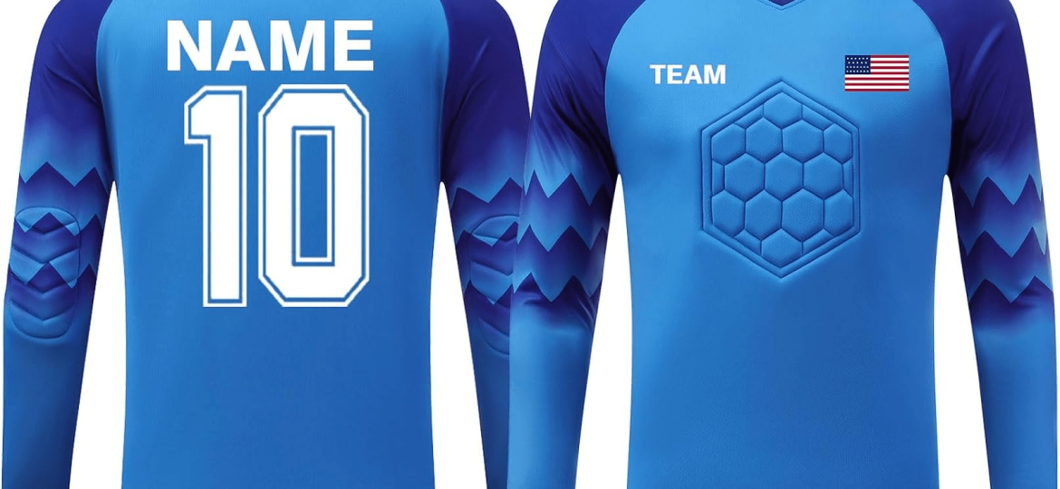 Custom goalkeeper jersey printing and numbering for team identity