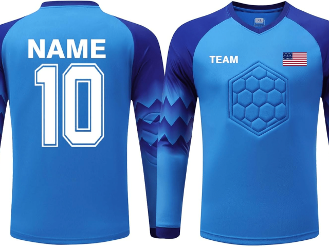 Custom goalkeeper jersey printing and numbering for team identity