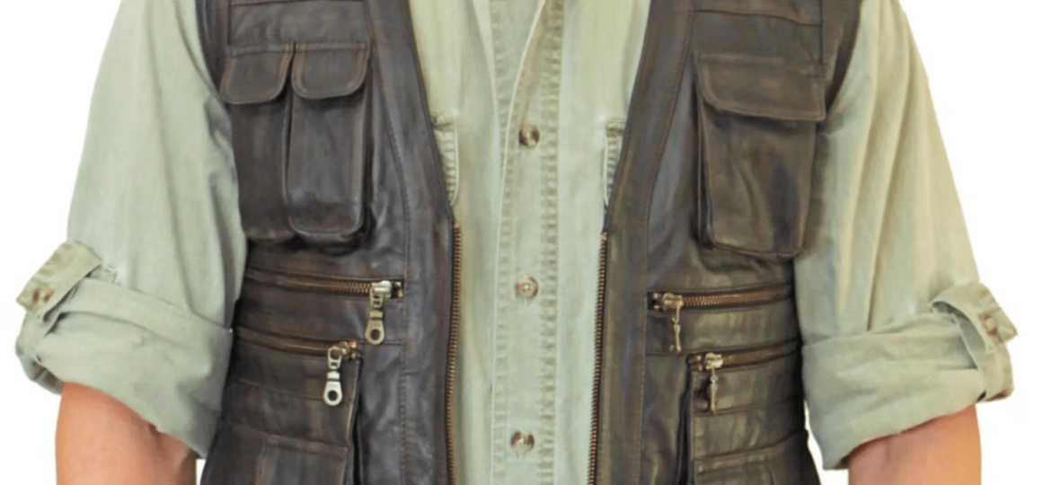 Outdoor professionals wearing utility vests with reinforced webbing for equipment carrying and field operations