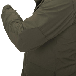 Heavy-duty elbow reinforcement providing additional durability in high-wear areas of industrial jackets