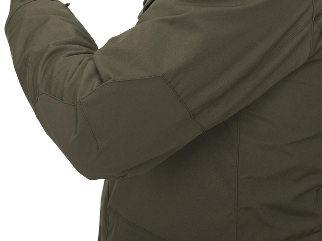 Heavy-duty elbow reinforcement providing additional durability in high-wear areas of industrial jackets