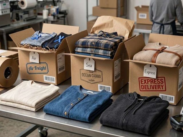Comparison of air freight and sea freight options for maxi dress international shipping