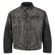 Vintage American Washed Distressed Biker Denim Jacket
