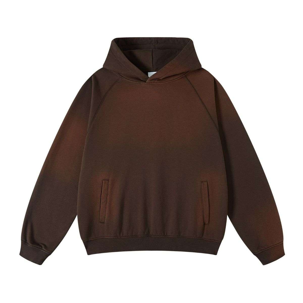 Vintage spray washed hoodie with oversized casual fit