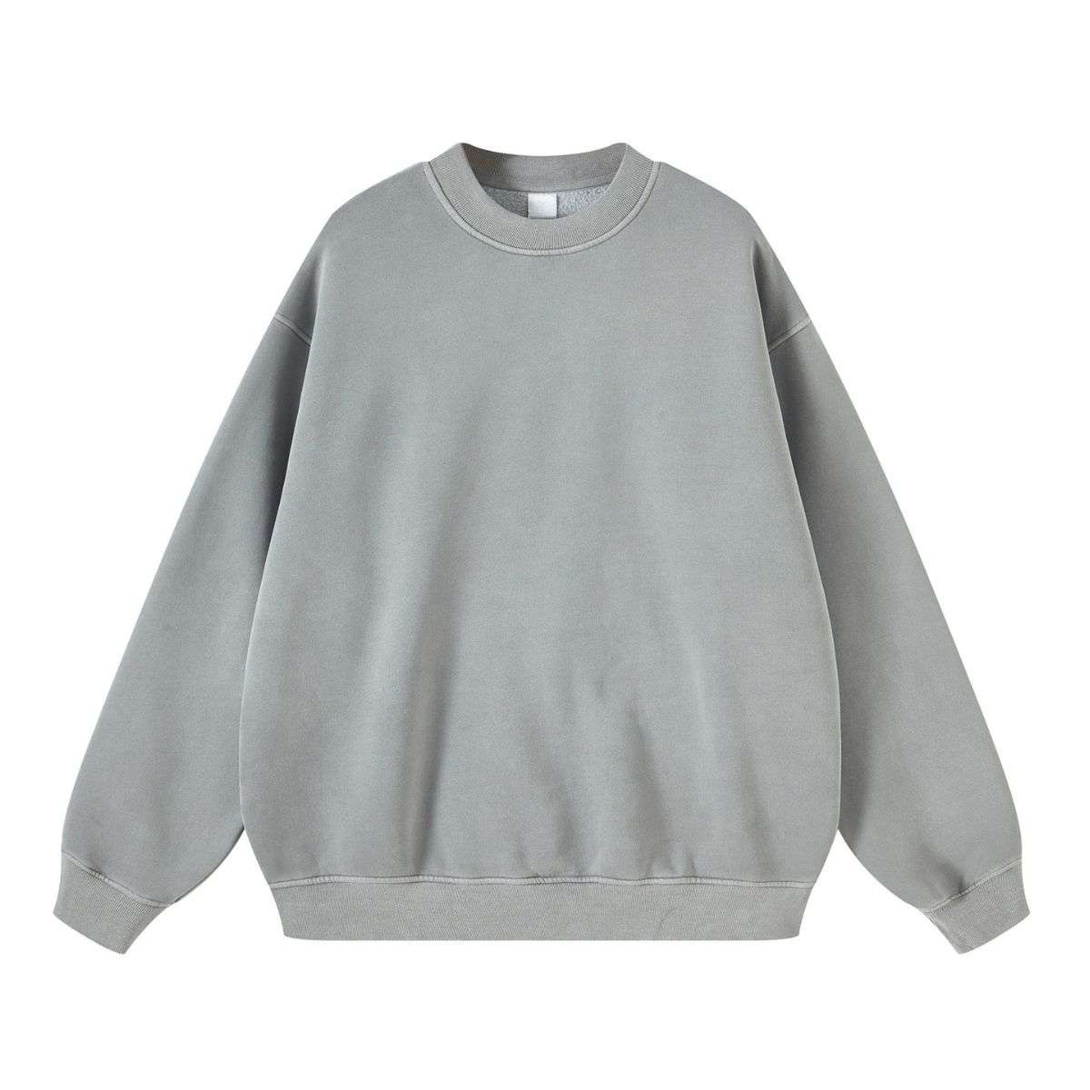 Vintage washed mock neck sweatshirt with oversized fleece fit