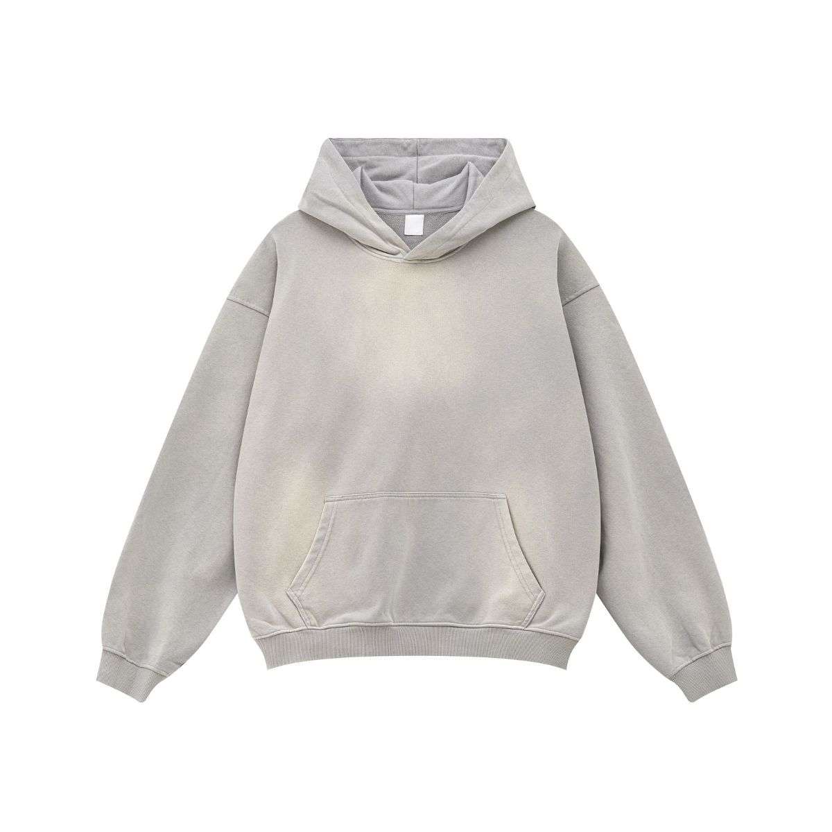 Vintage washed pullover hoodie with oversized streetwear fit