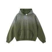 Distressed vintage washed hoodie with rugged oversized fit