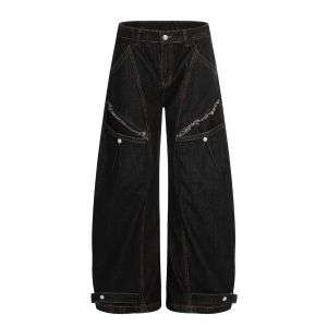 Vintage High Street Deconstructed Raw Saber Jeans