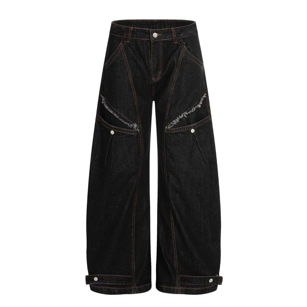 Vintage High Street Deconstructed Raw Saber Jeans