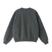Vintage washed layered crewneck sweatshirt with oversized fit