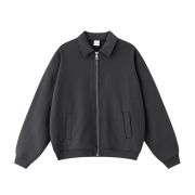 Heavyweight zip-up collar sweatshirt with relaxed fit
