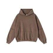 Vintage washed layered hoodie with dropped shoulder fit