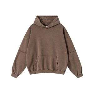 Vintage washed layered hoodie with dropped shoulder fit