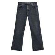 Vintage Streetwear Grey Washed Flared Jeans