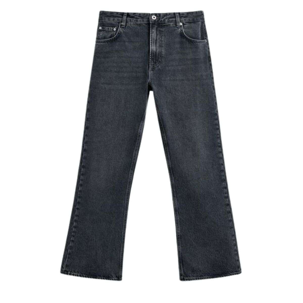 Vintage Streetwear Grey Washed Flared Jeans