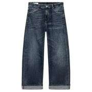 Vintage High Street Cuffed Baggy Jeans
