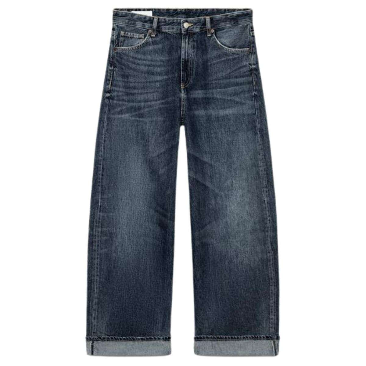Vintage High Street Cuffed Baggy Jeans