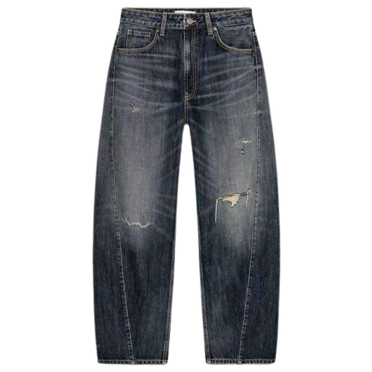 Vintage Streetwear Twisted Seam Balloon Jeans