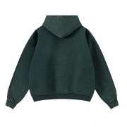 Teal green vintage washed boxy hoodie