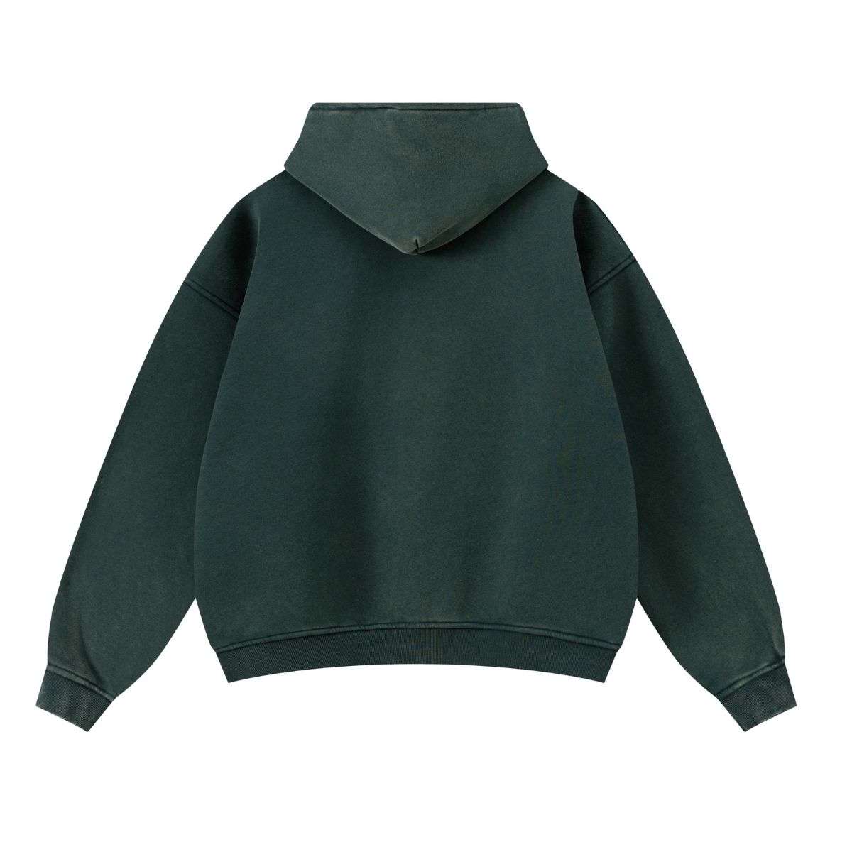 Teal green vintage washed boxy hoodie