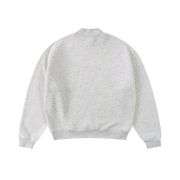 Heather grey mock neck oversized sweatshirt