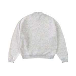 Heather grey mock neck oversized sweatshirt