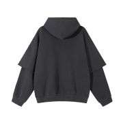 Dark grey vintage washed hoodie