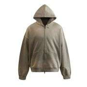 Taupe vintage zip hoodie