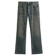 Vintage Streetwear Raw Hem Bootcut Jeans
