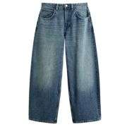 Vintage Streetwear Balloon Leg Washed Jeans