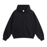 Black oversized pullover hoodie