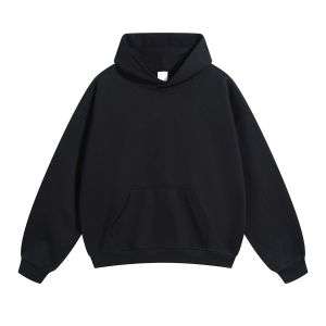 Black oversized pullover hoodie