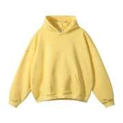 Yellow oversized fleece hoodie