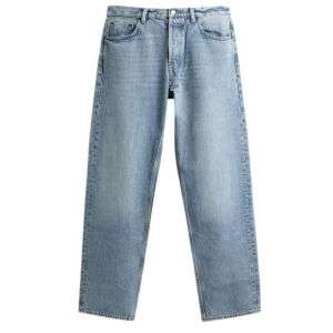 Vintage Streetwear Light Wash Rigid Straight Jeans